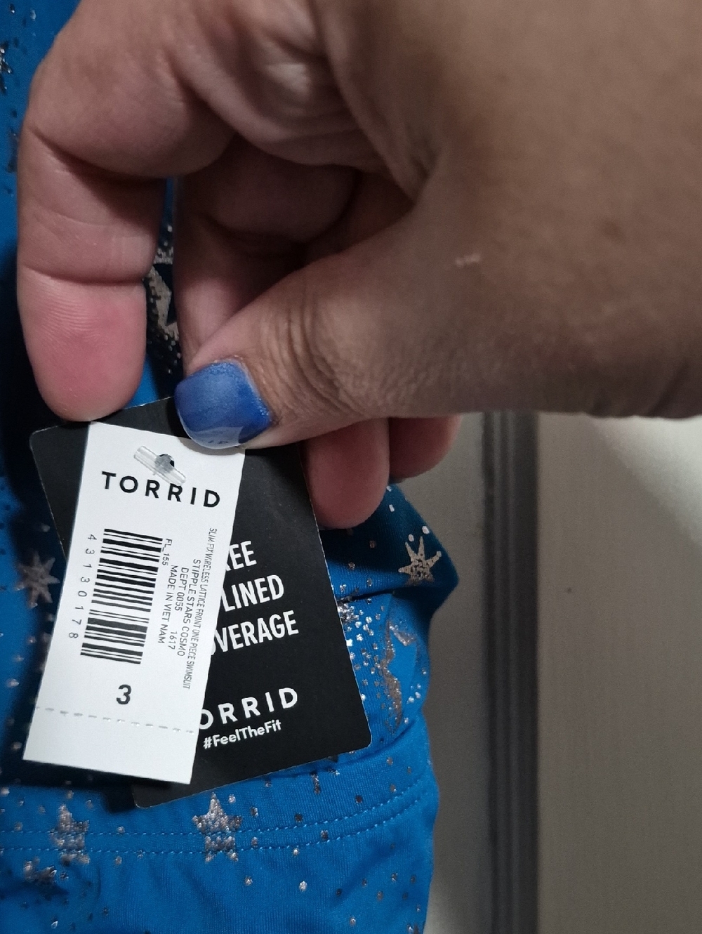torrid Blue Star Metallic Print Top